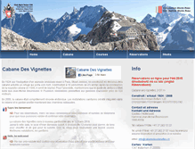 Tablet Screenshot of cabanedesvignettes.ch